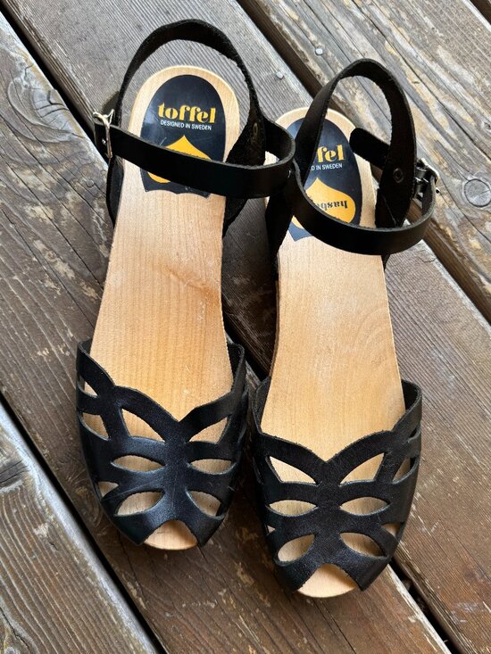 Swedish Hasbeens Shoes - Swedish Hasbeens Black Ornament Clog Sandal in Women's US 10/41EU - Retail $260